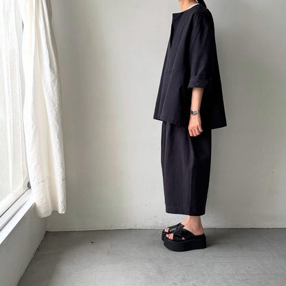 atelier d'antan Bouvetコットンプルオーバー　  ダークグレー