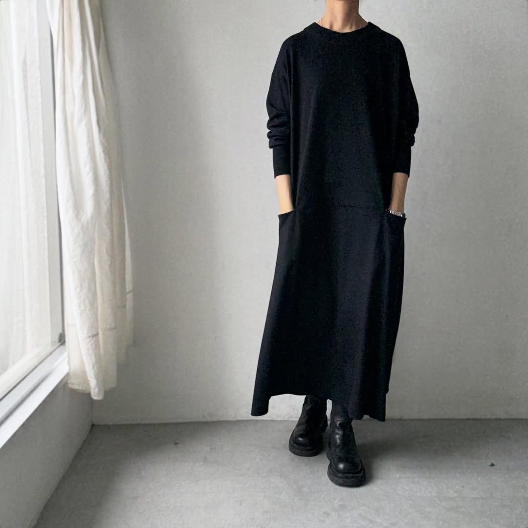 atelier naruse  スムースウールコクーンワンピース　size2