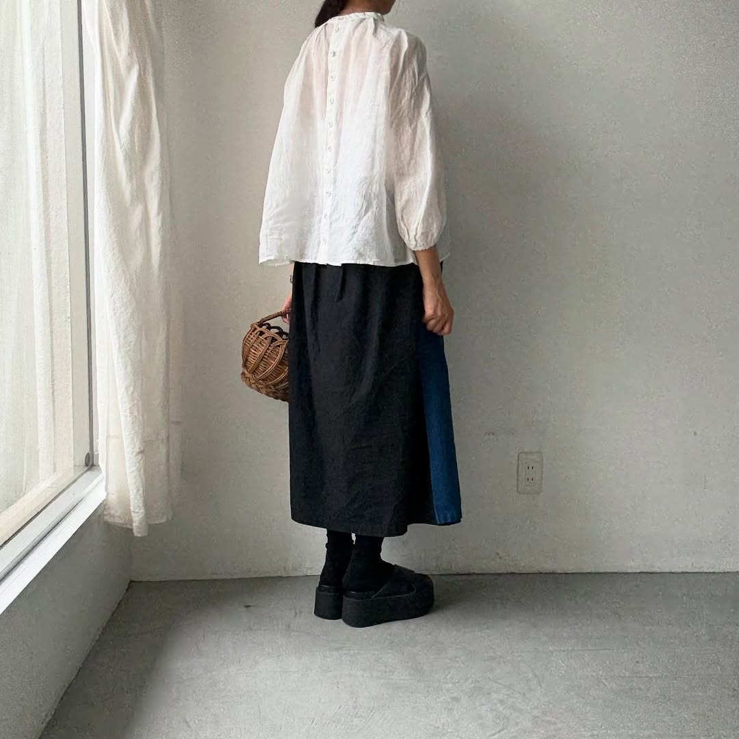 R&D.M.Co  リネンヘンプスモックブラウス　オフホワイト