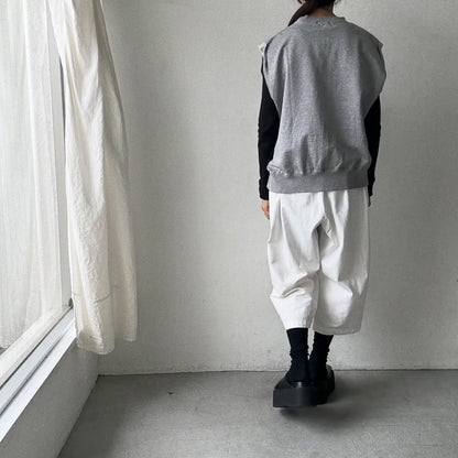 homspun コンパクト裏毛ベスト　トップグレー