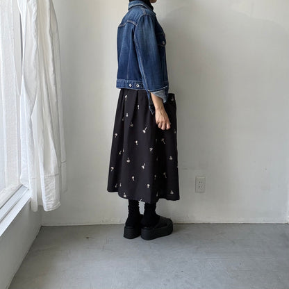 atelier naruse  コットンリネンカットインポケットスカート nohara