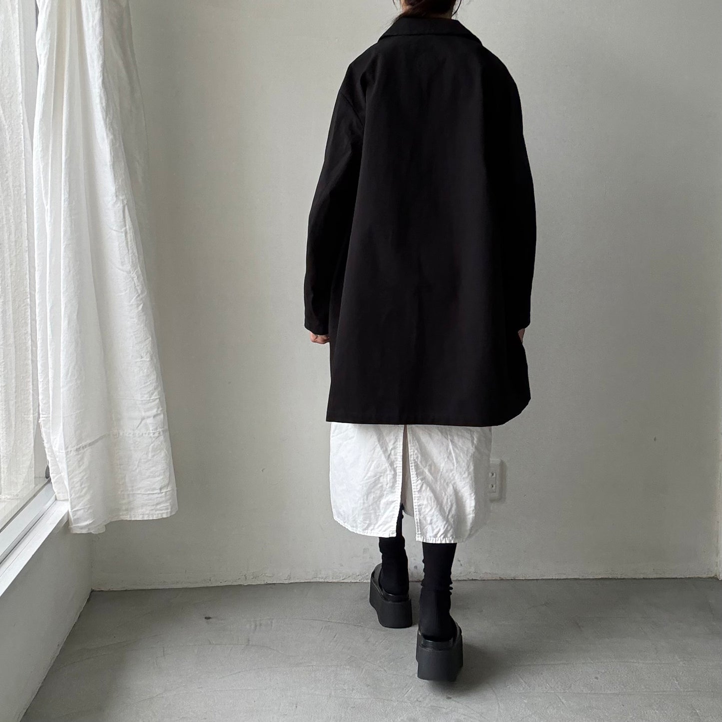atelier d'antan Godardコットンコート　ブラック