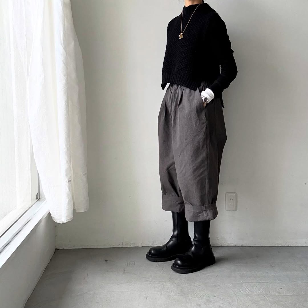 Linenya  タックワイドパンツ