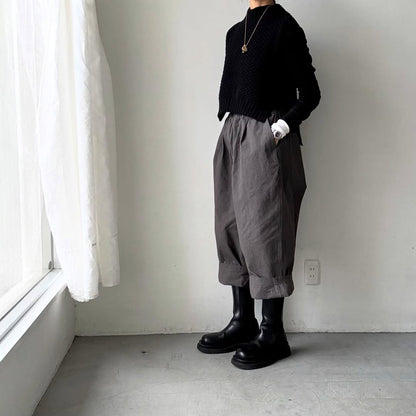 Linenya  タックワイドパンツ