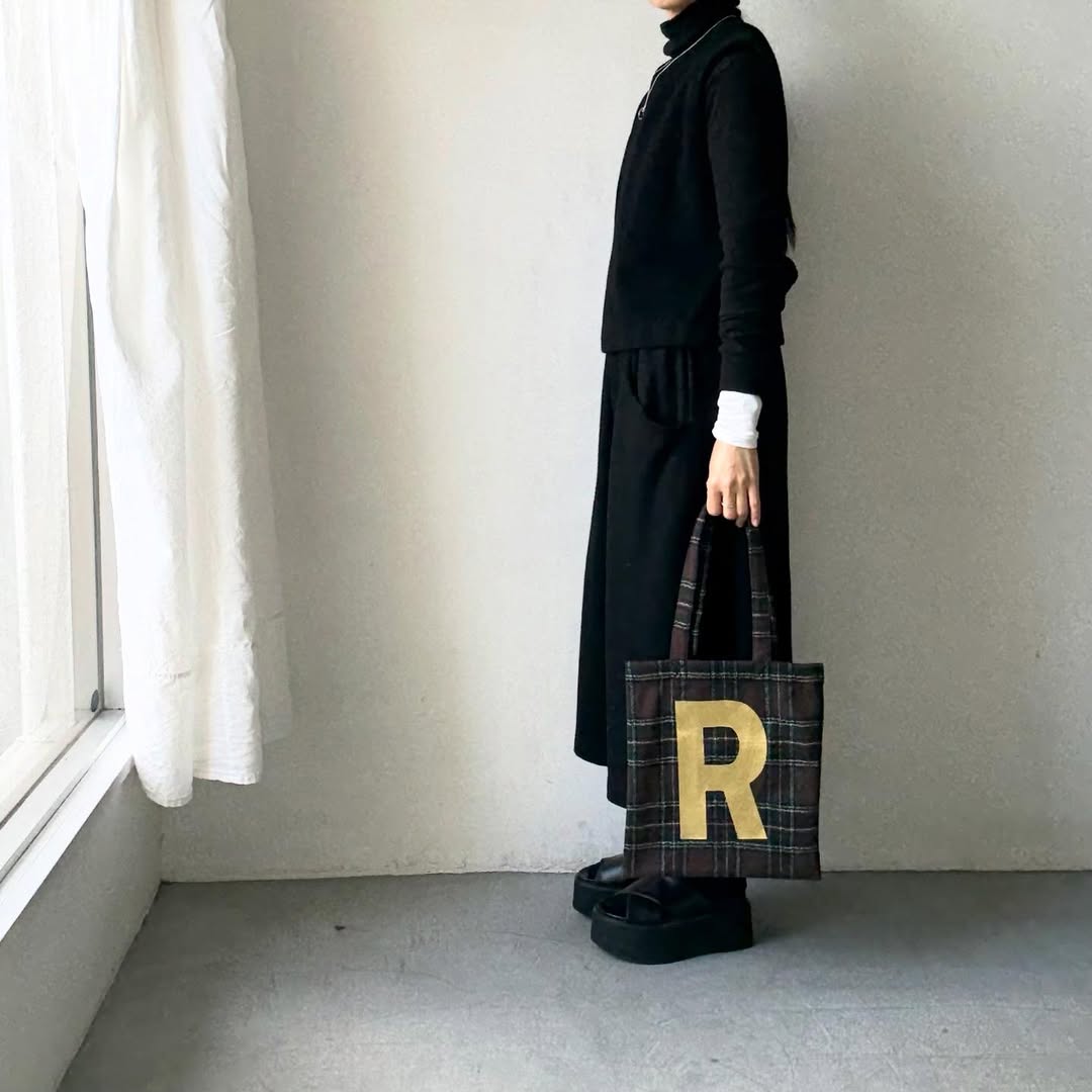 R&D.M.Co  ウールタータンチェックRトートバッグ