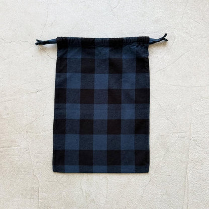 homspun ブロックチェックルームウェアセット　ネイビー×ブラック