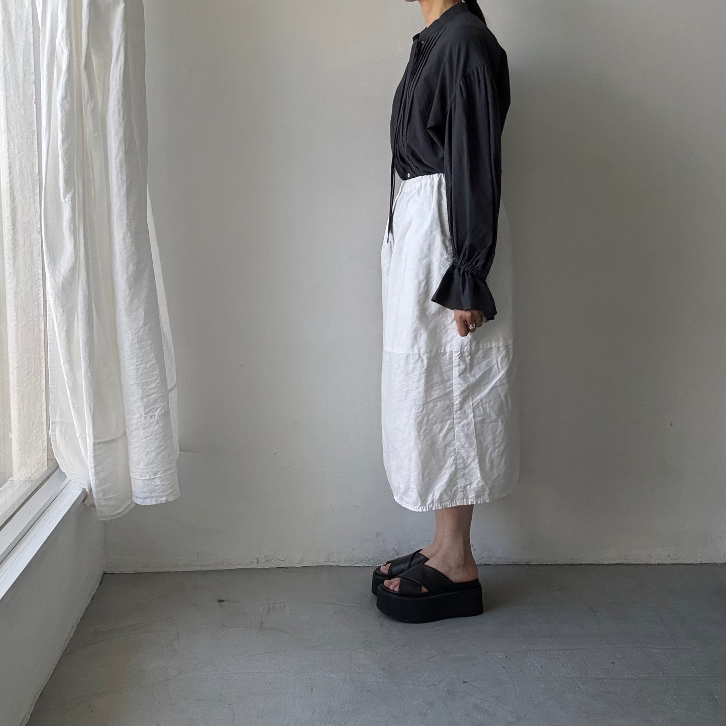 MAGALI  天日干しコットンボウタイブラウス