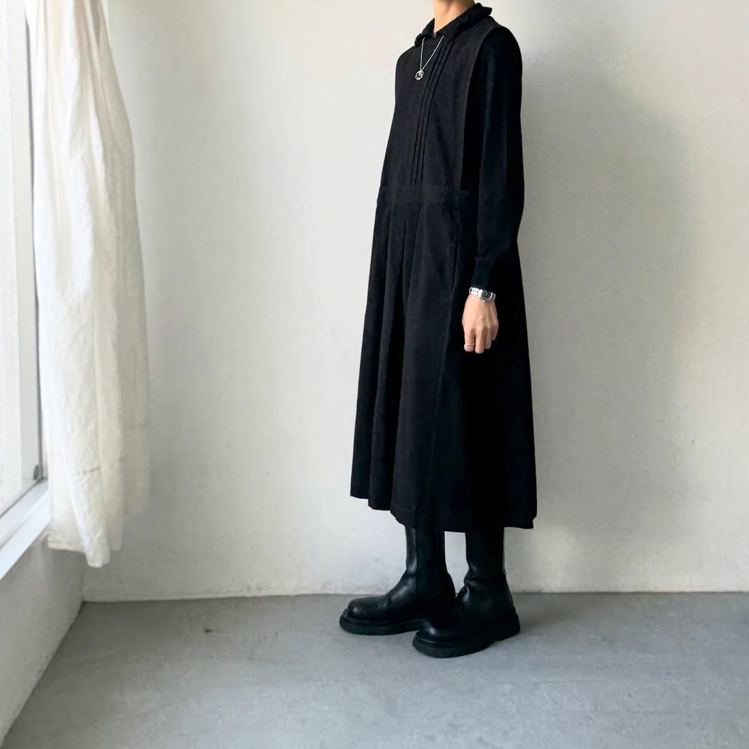 cion  ウールフリルカラーポロニット　ブラック