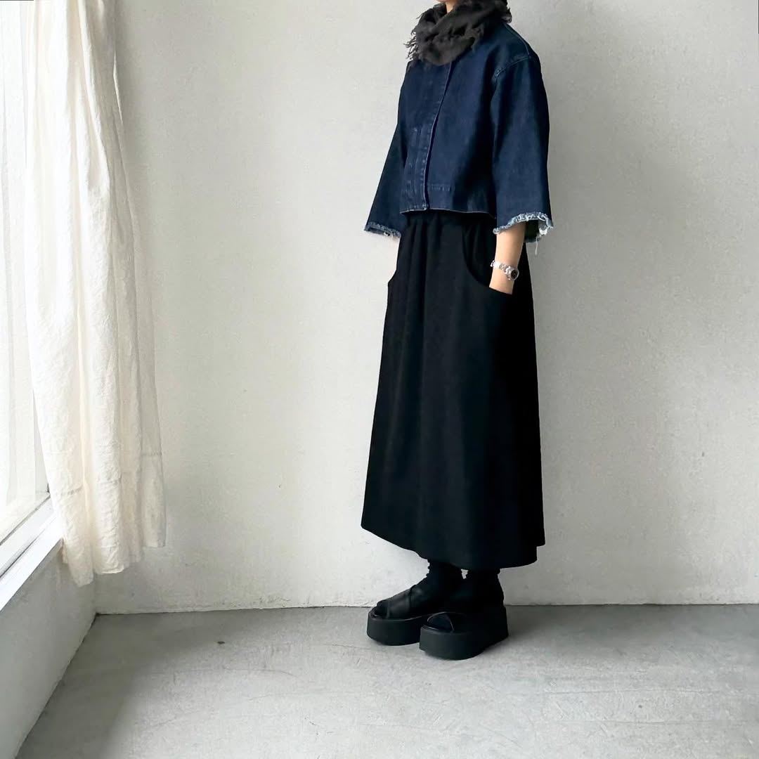 homspun ラムフリンジネックウォーマー　グレー