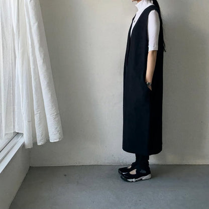 atelier naruse コットンリネンスラブジャンパースカート