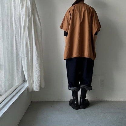 homspun コットンミニチェックビッグブラウス