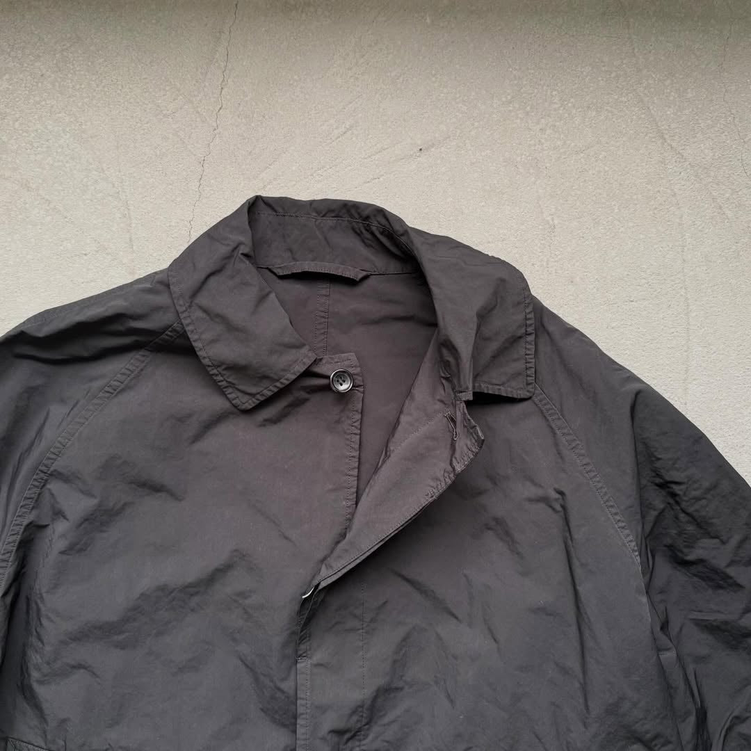 R&D.M.Co ガーメントダイステンカラーコート　ブラック