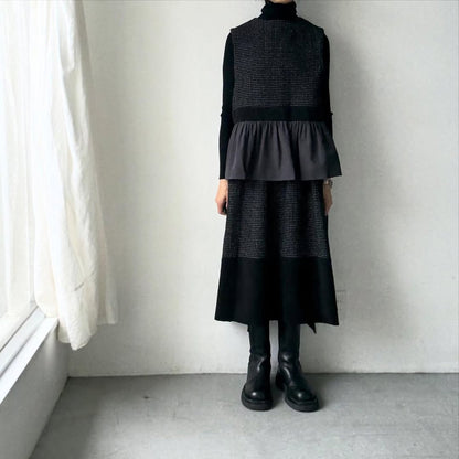 MAGALI  ピンドットツイードヴィンテージジレ