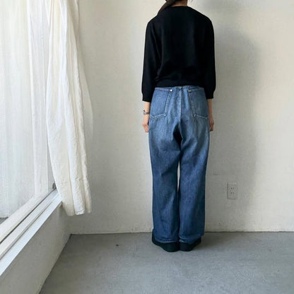 R&D.M.Co  ウールカシミアポケットプルオーバー　ブラック