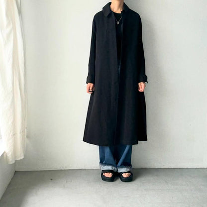 atelier d'antan Girardコットンコートワンピース　ブラック
