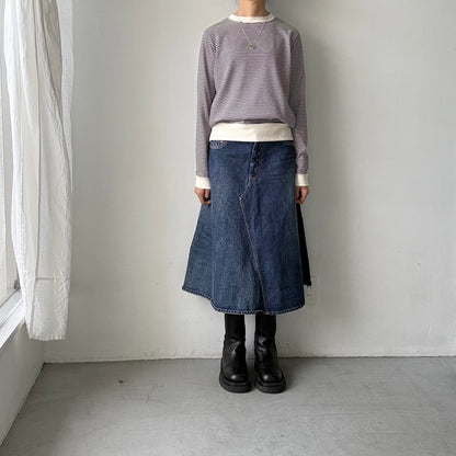 R&D.M.Co  ボーダープルオーバーシャツ