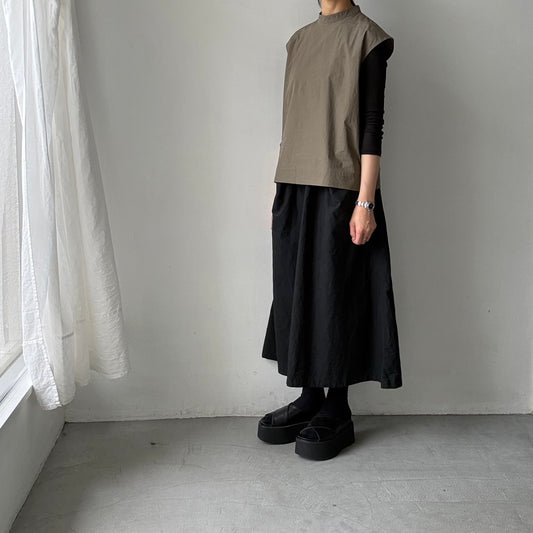 atelier d'antan Pigott コットンノースリーブシャツ