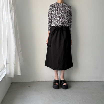 R&D.M.Co  リネンガーメントダイフリルデコレーションスカート