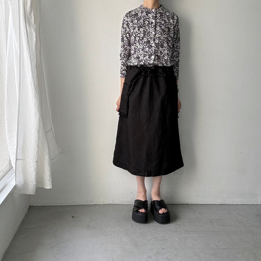R&D.M.Co  リネンガーメントダイフリルデコレーションスカート