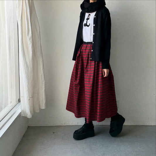 homspun ウールVネックカーディガン　ブラック