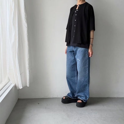 homspun  無地ノースリーブプルオーバー