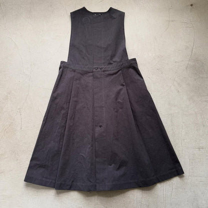 atelier d'antan kobell コットンエプロンドレス　  ダークグレー