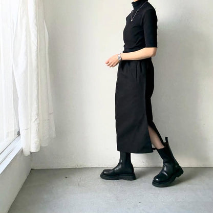 ゴーシュ  オーガニックダックコットンアシンメトリースカート　