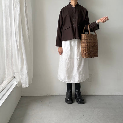 atelier d'antan Taineコットンジャケット　ダークブラウン