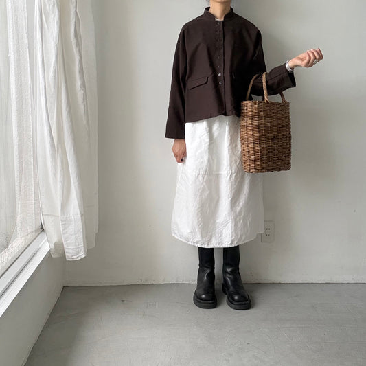 atelier d'antan Taineコットンジャケット　ダークブラウン