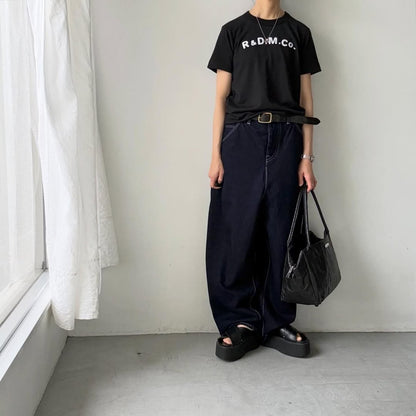 R&D.M.Co パイルエンブロイダリーTシャツ