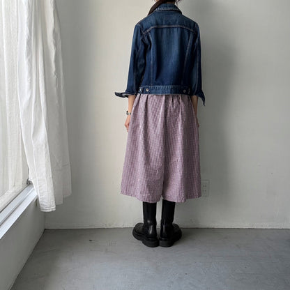 homspun ギンガムチェックタイプライターキュロットパンツ