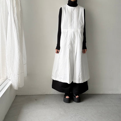 atelier d'antan ×blanc  kobell コットンエプロンドレス　ホワイト