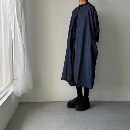 jujudhau  デニム台形ドレス