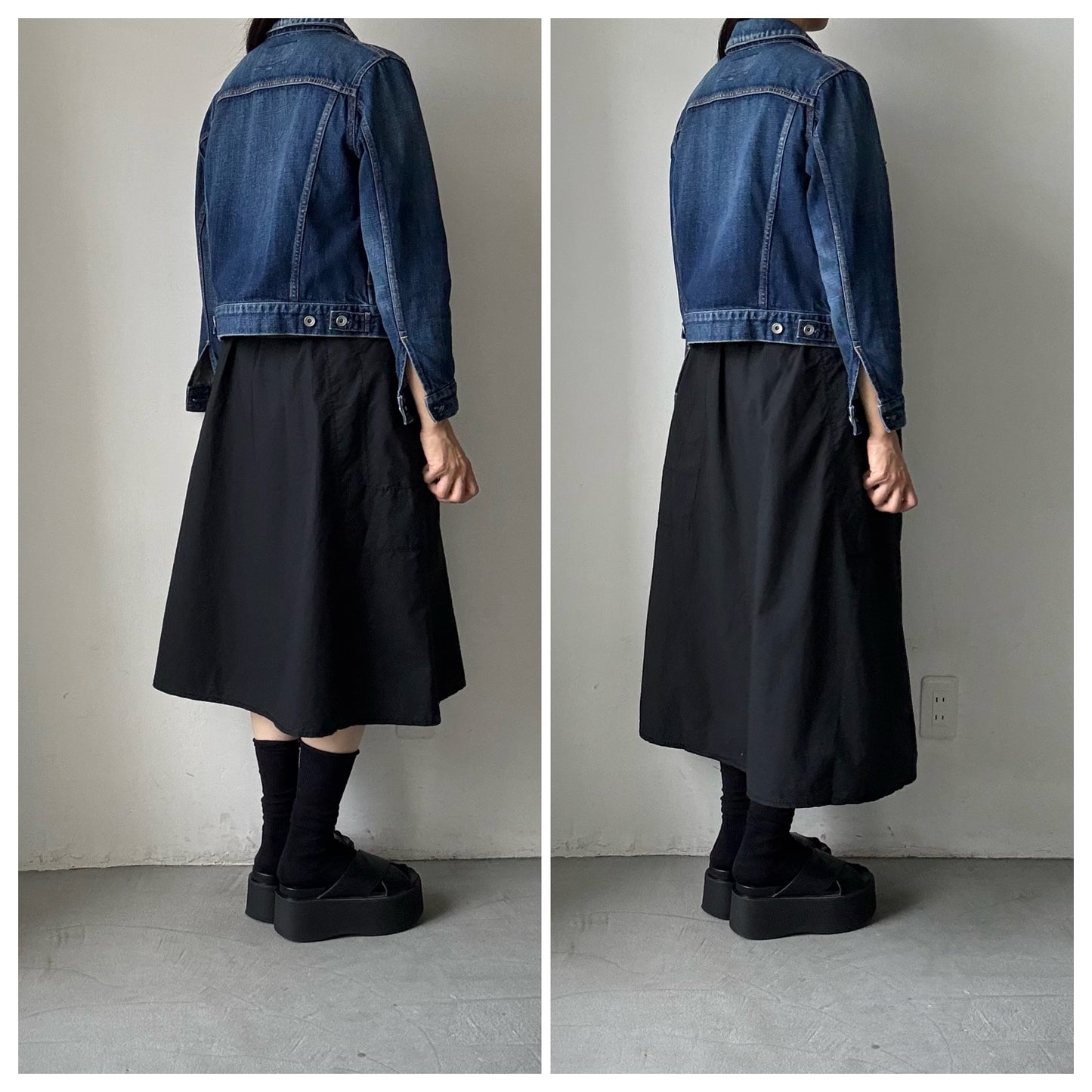 homspun  パルキーシーチングセミフレアスカート