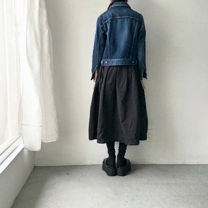 R&D.M.Co ガーメントダイタックギャザースカート