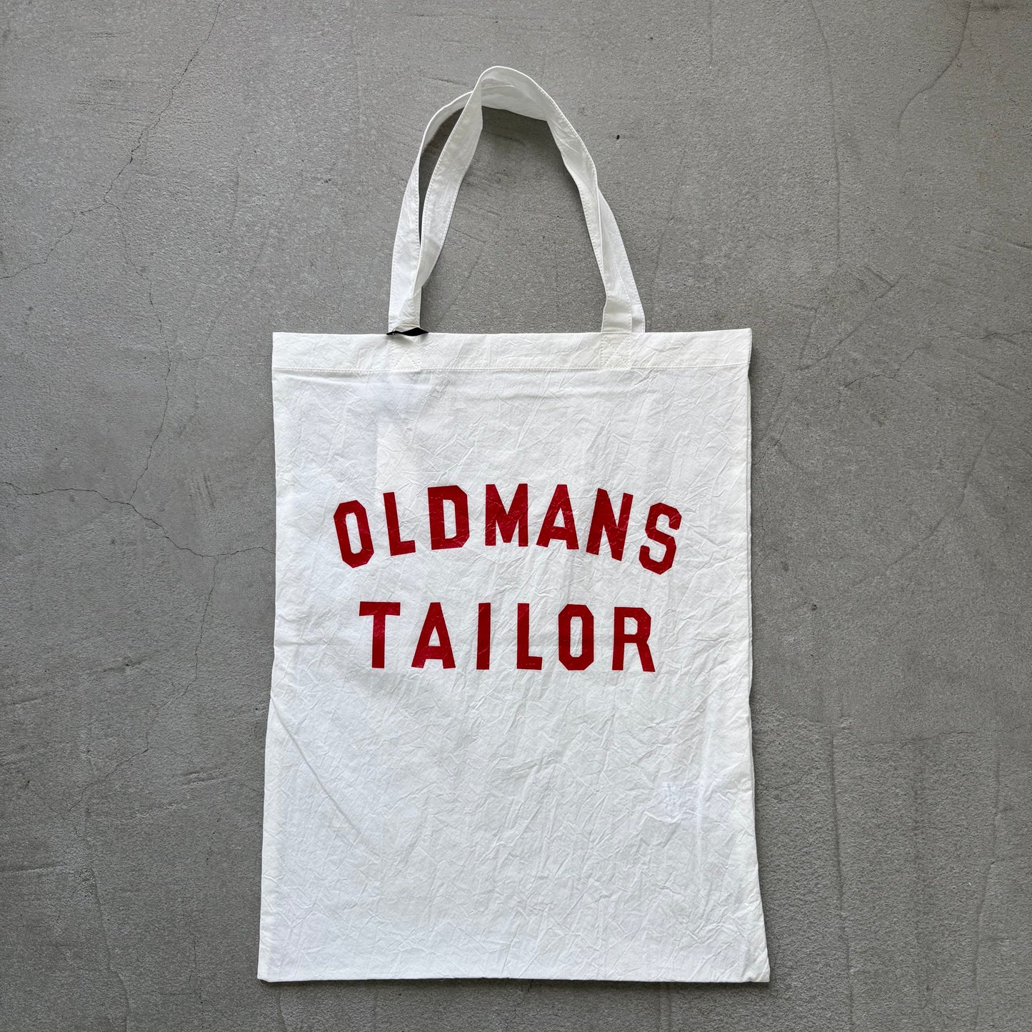 OLDMANS TAILOR  OMTプリントテクスチャートートバッグ　ホワイト