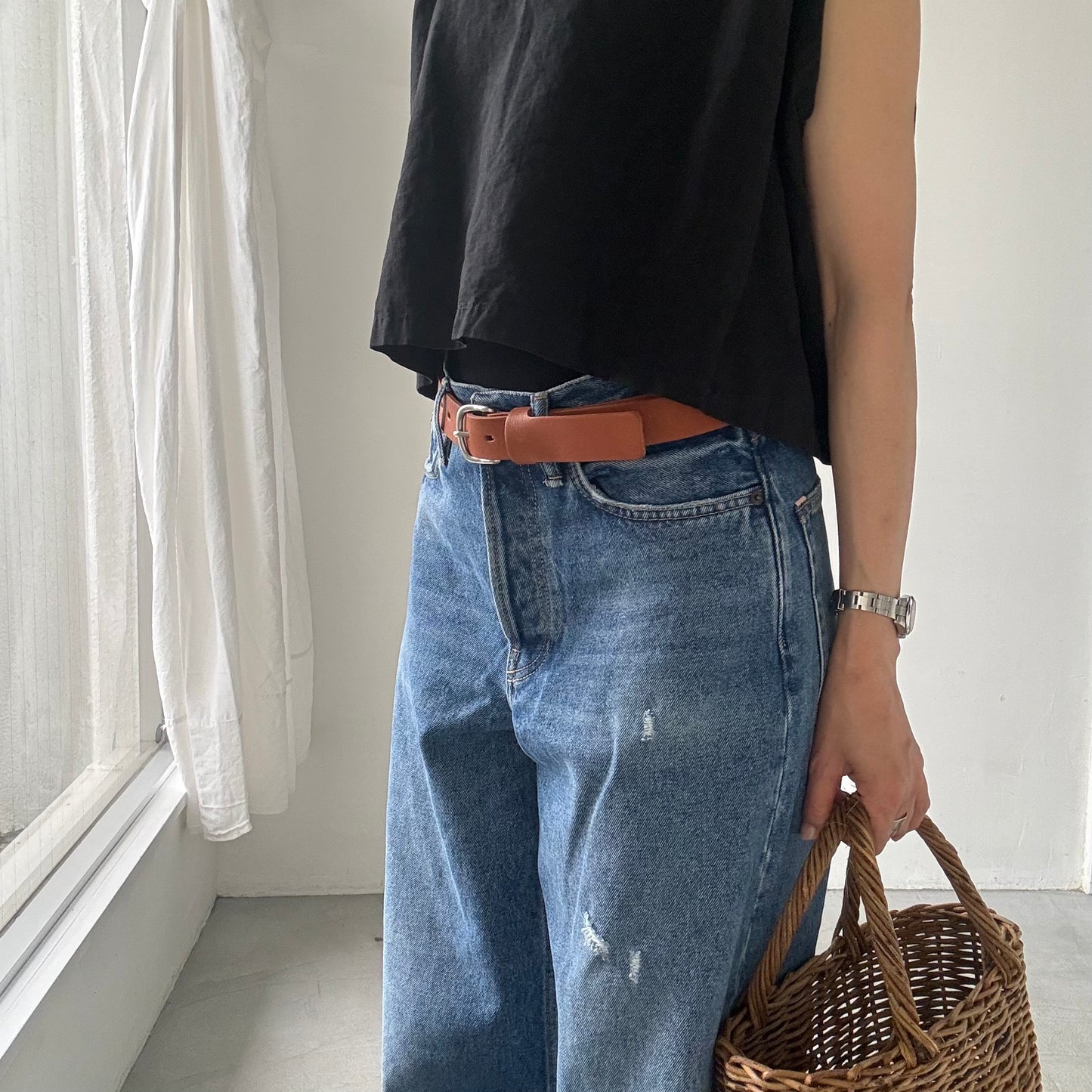 homspun レザーベルト　ブラウン