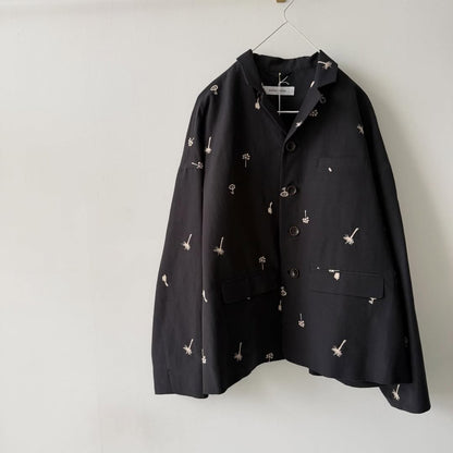 atelier naruse  コットンリネンテーラードジャケットnohara