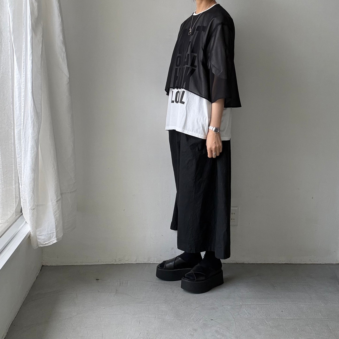 TENNE HANDCRAFTED MODERN オーガンジーショートプルオーバー