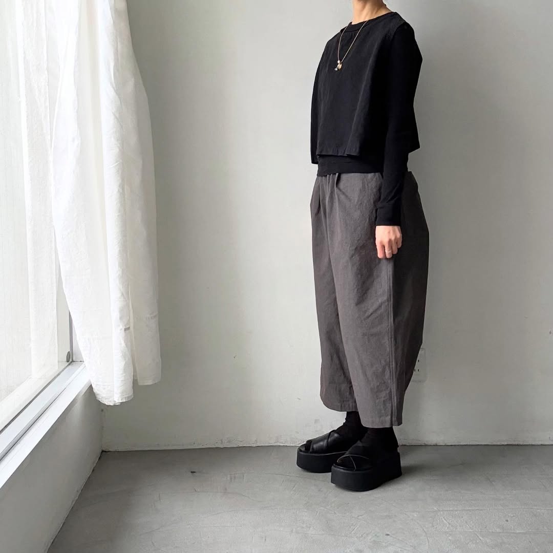 Linenya  タックワイドパンツ
