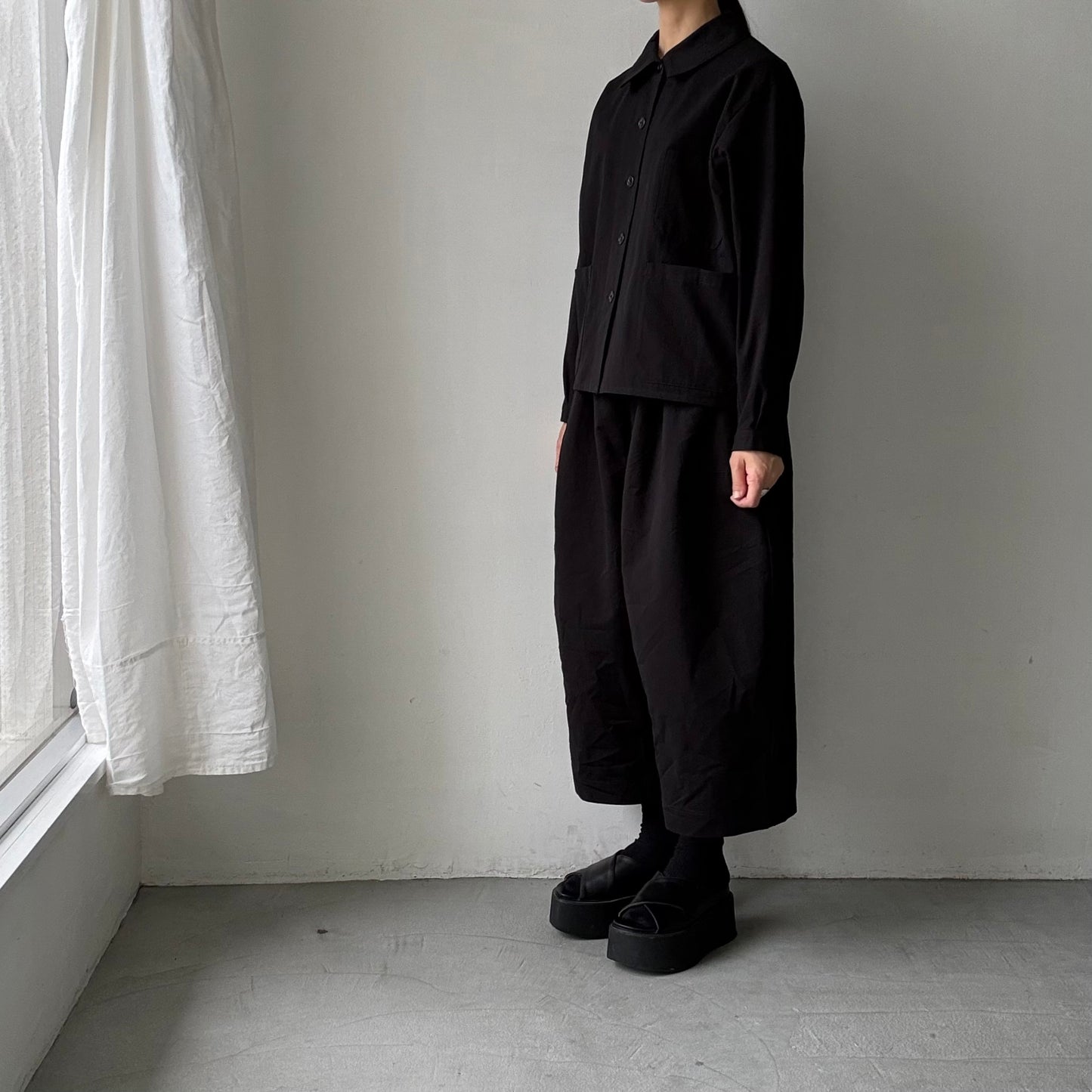 atelier d'antan Kantor コットンジャケット　ブラック