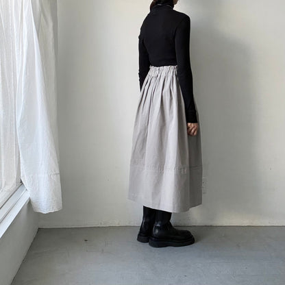 MAGALI オールドコットンラップ風スカート　グレー