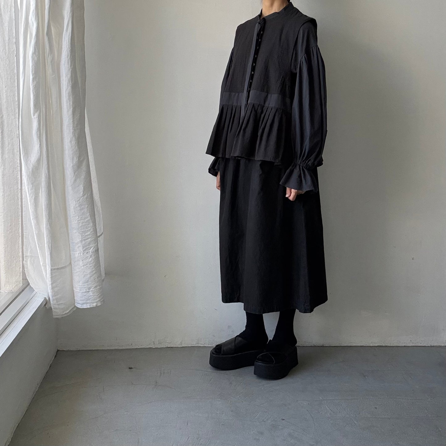 MAGALI  天日干しコットンボウタイブラウス