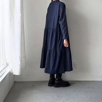 jujudhau デッドストックデニムティアードドレス