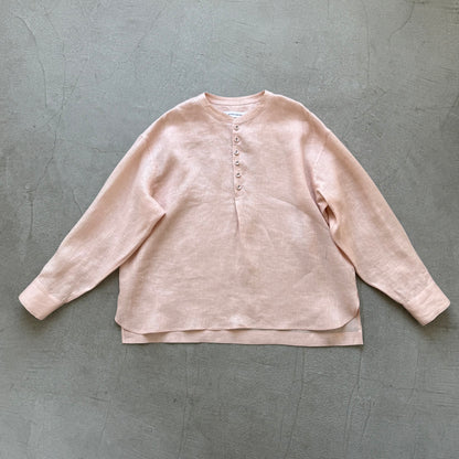 atelier naruse  リネンスモックブラウス　ペールピンク