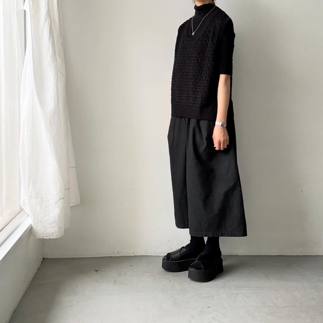 atelier naruse  コットンバスケット編みニットベスト