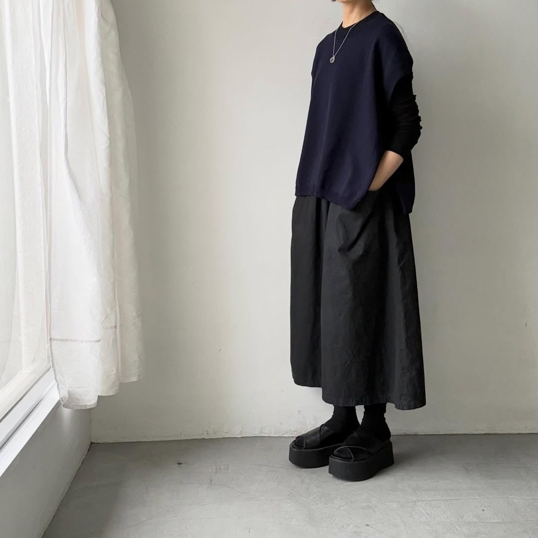 homspun  コットンコードベスト　ネイビー