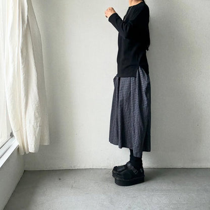 homspun プライス長袖プルオーバー　ブラック
