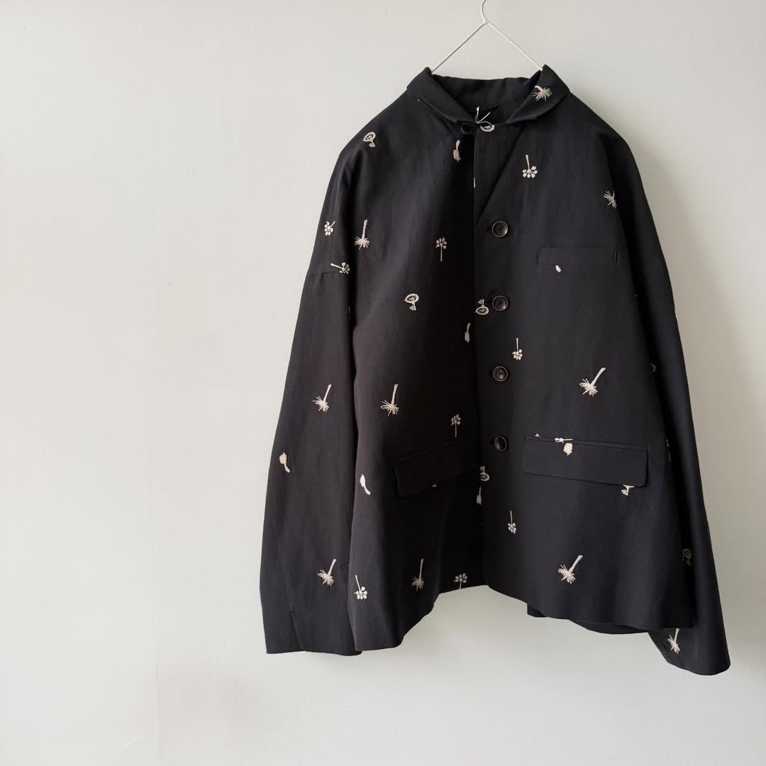atelier naruse  コットンリネンテーラードジャケットnohara