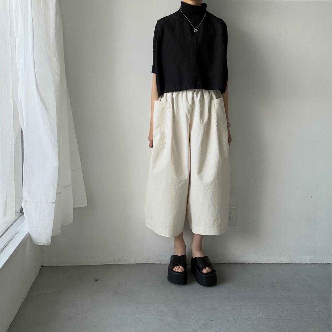 atelier d'antan Perriereコットンワイドパンツ